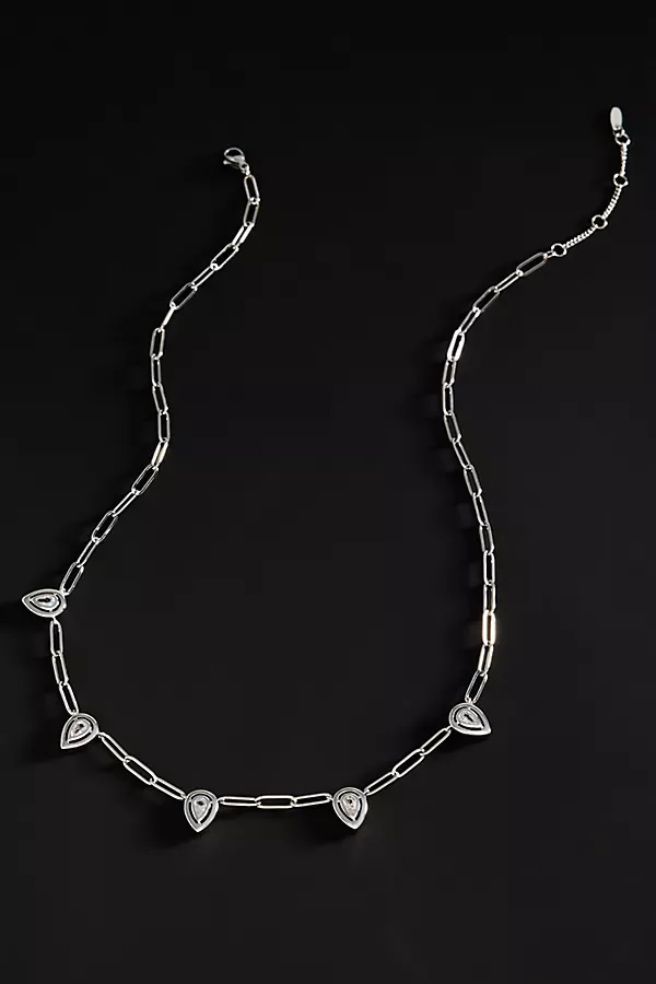 Demi-Fine Paperclip Crystal Necklace by By Anthropologie