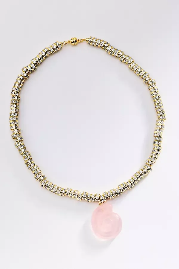 The Rose Quartz Rio Rhinestone Necklace