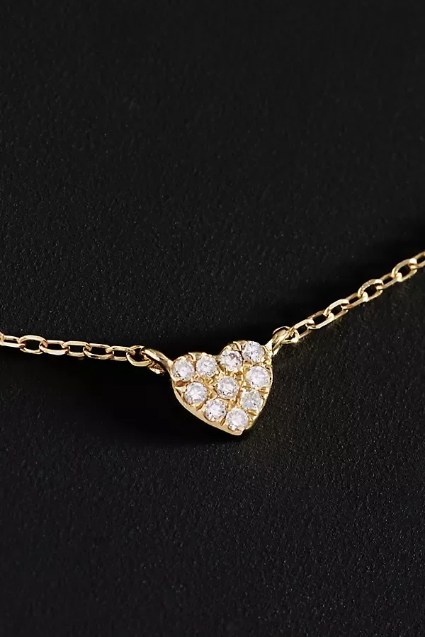 Diamond Heart Station Necklace by Ana Luisa