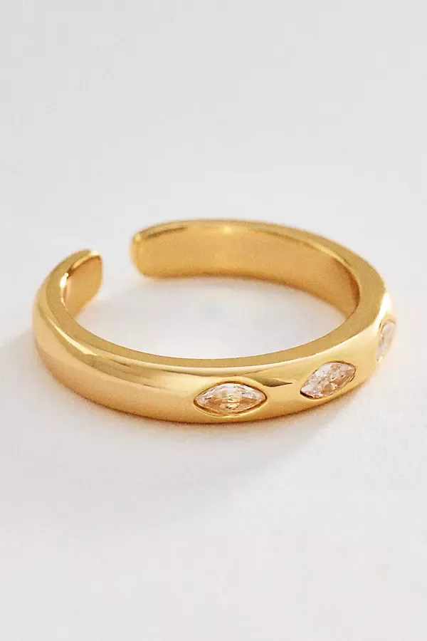 Marquise-Cut Crystal Ring