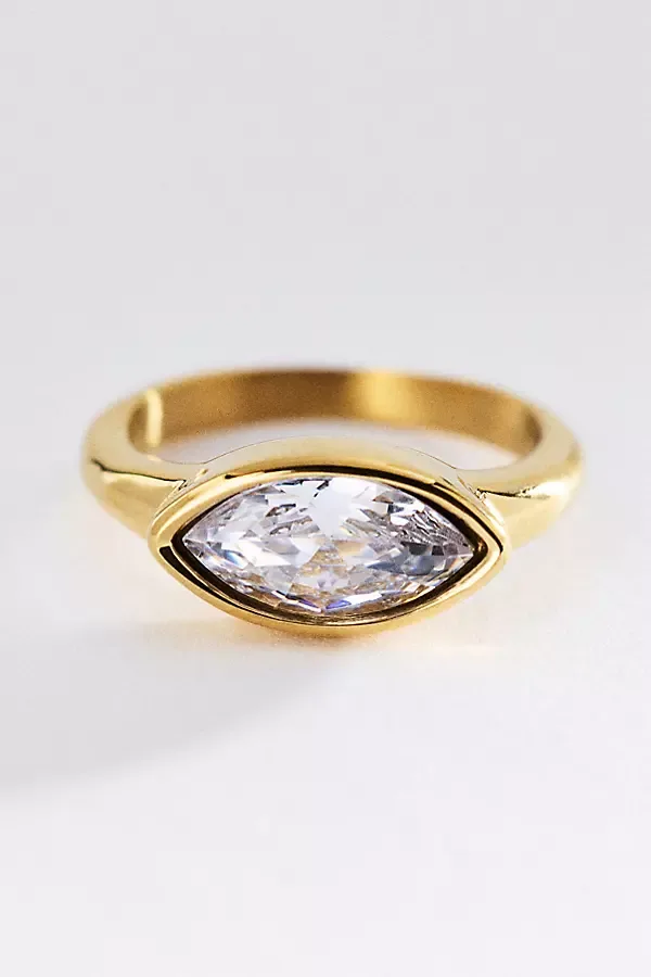Bezel Oval Stone Ring