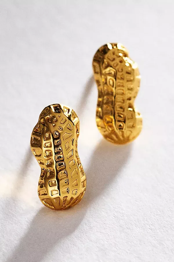 Peanut Post Earrings by Goldbug Collection