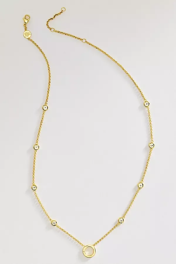 Bezel Charm Necklace by Goldbug Collection