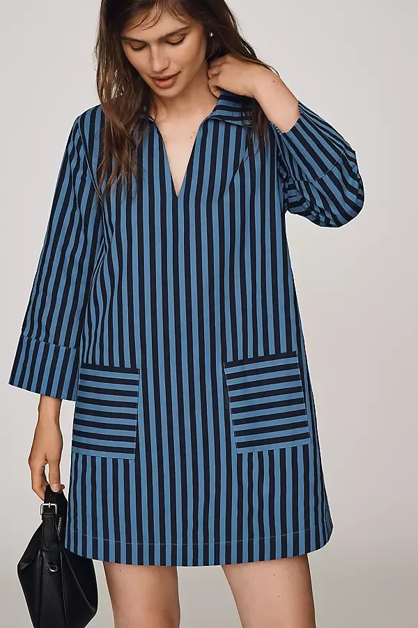 100% Cotton Kaftan Mini Dress by English Factory