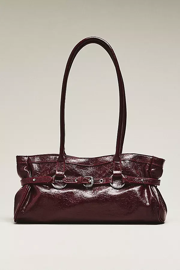 Faux-Leather Belted Bag by Maeve