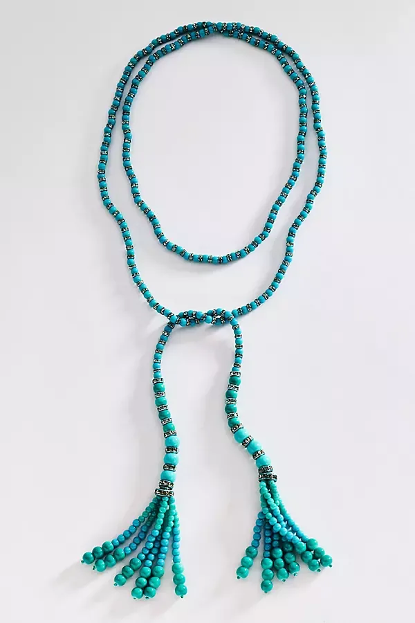 Greer Tassel Lariat Necklace by Loren Hope
