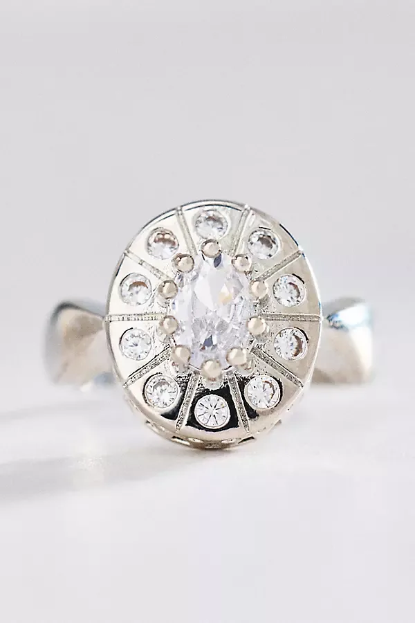 Crystal Cocktail Signet Ring by By Anthropologie
