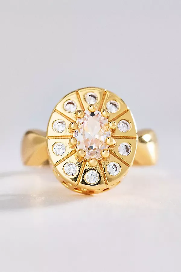Crystal Cocktail Signet Ring