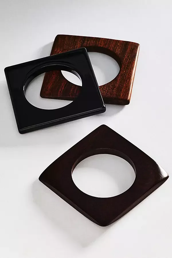 Notte Bangle Set, Set of 2 by Heaven Mayhem