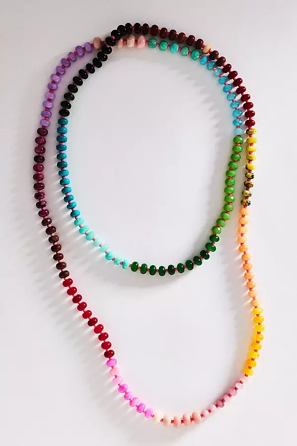 Beaded Rainbow Necklace by By Anthropologie