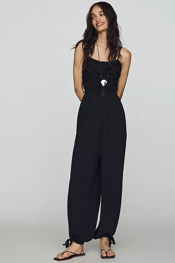 Pintuck Smocked Jumpsuit by By Anthropologie