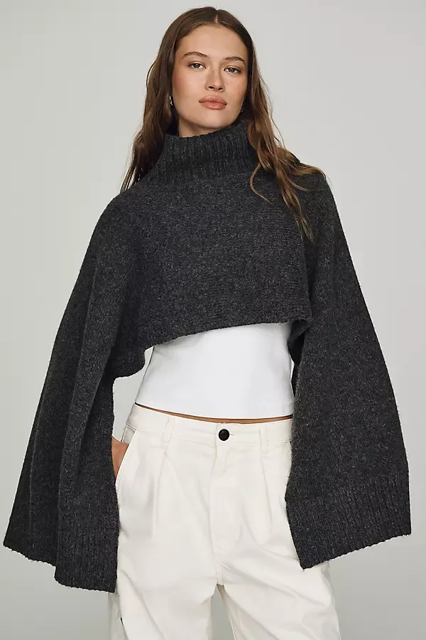 Funnel-Neck Cropped Shrug by By Anthropologie