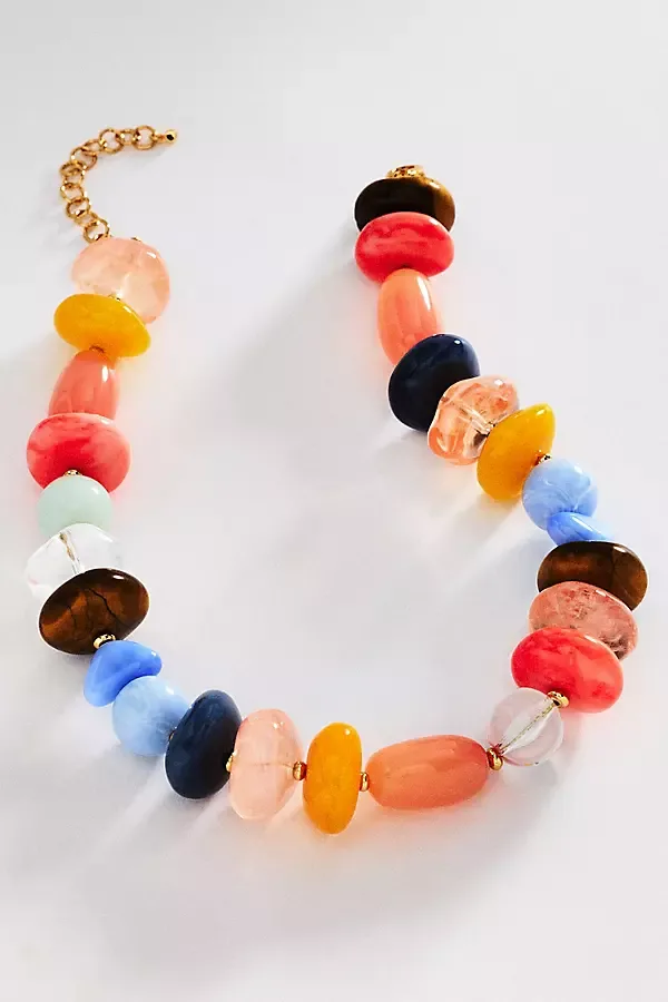 Vibrant Mixed Stone Necklace by By Anthropologie