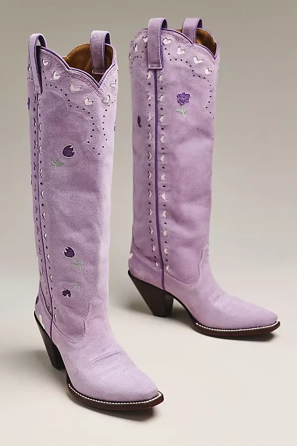 Flora Stitched Boots by Besita Boots