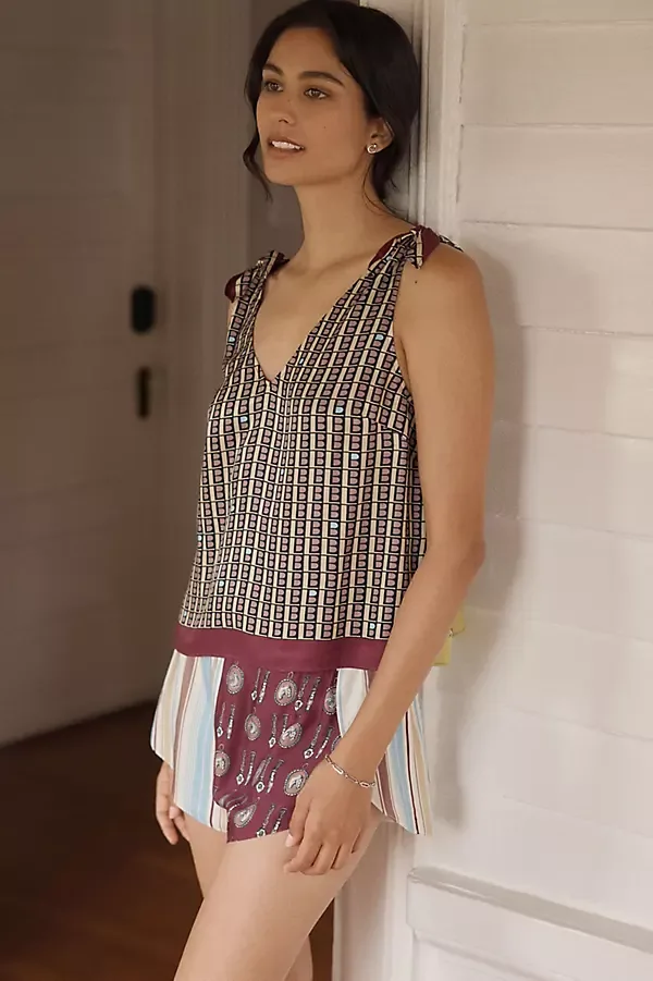 Silken Printed Scarf Top by LyreBird