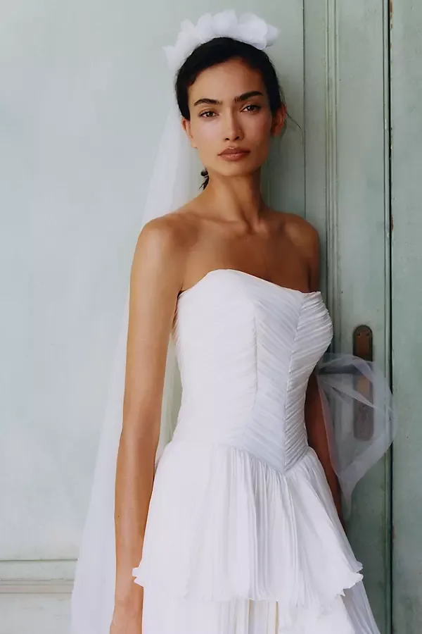 Soft 3D Floral Headpiece by Pronovias