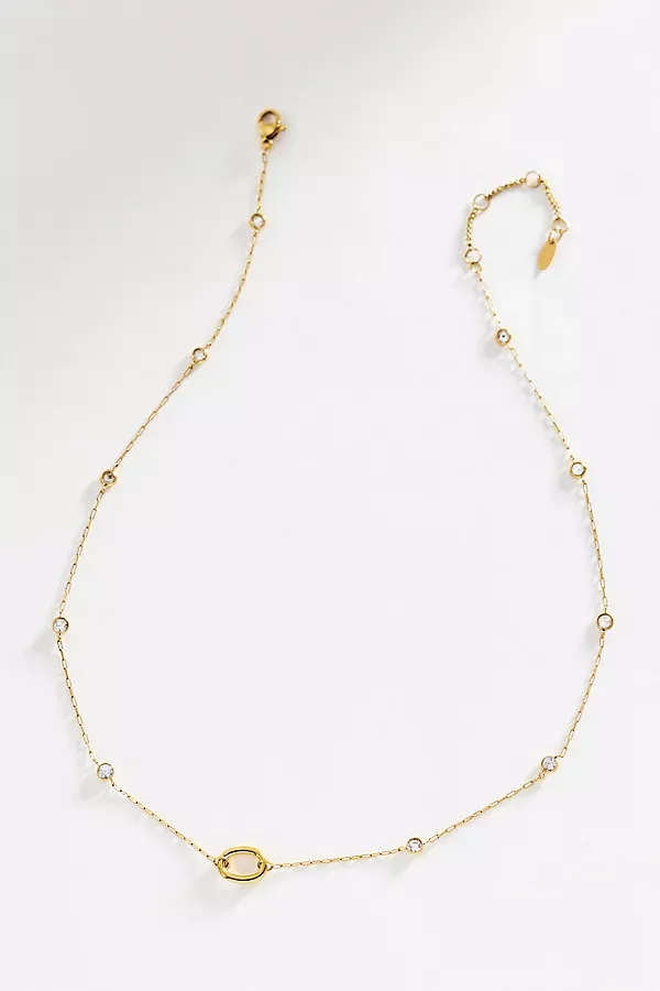 Crystal Chain Necklace by By Anthropologie