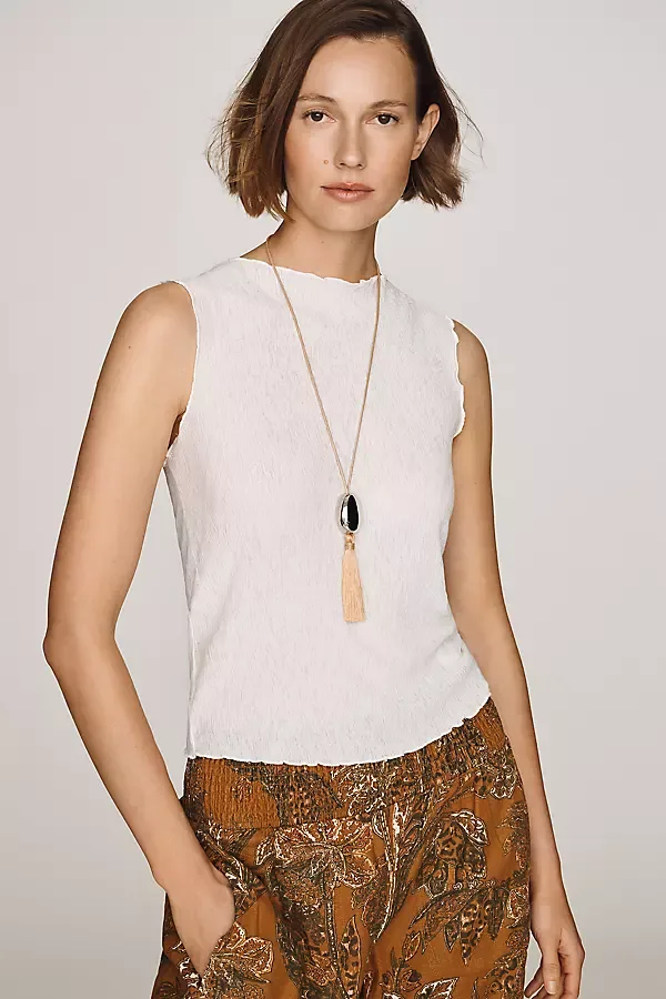 Plissé Knit Tank Top by By Anthropologie