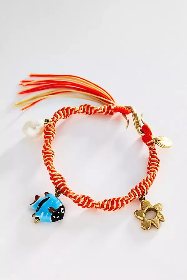 Calypso Macrame Charm Bracelet by ALÉMAIS