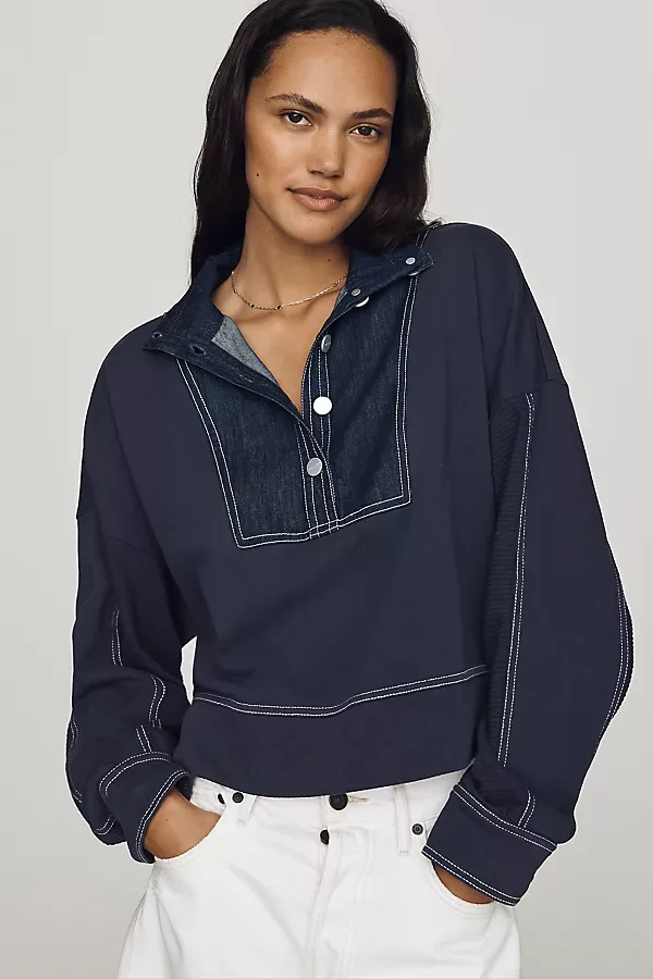 100% Cotton East-West Pullover by Pilcro