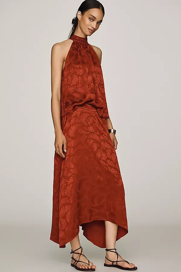 Jacquard Asymmetrical Midi Skirt by Farm Rio