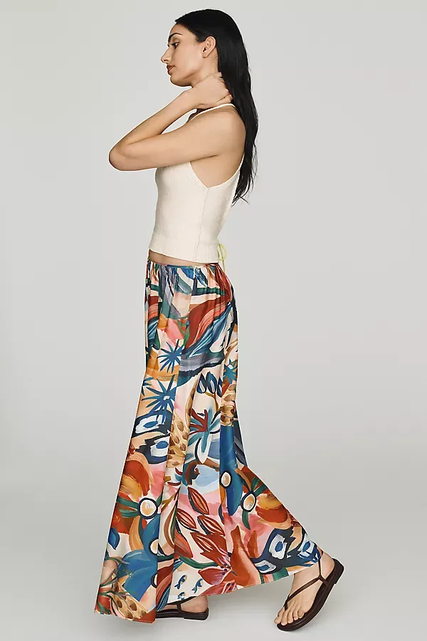 Plissé Floral Maxi Skirt by Farm Rio