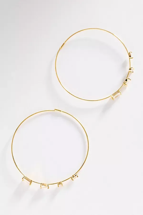 Crystal Hoop Earrings by By Anthropologie