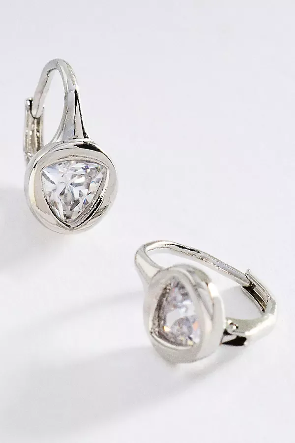 Bezel Gemstone French Hook Earrings by By Anthropologie