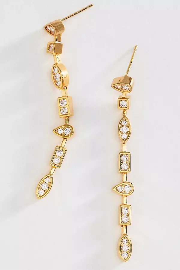 Mixed Gemstone Drop Earrings