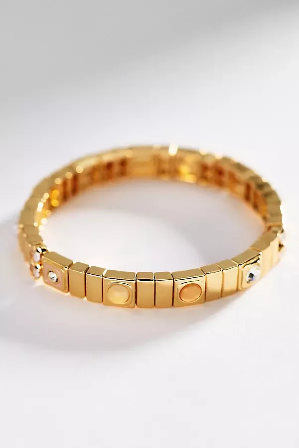 Gemstone Chicklet Bracelet