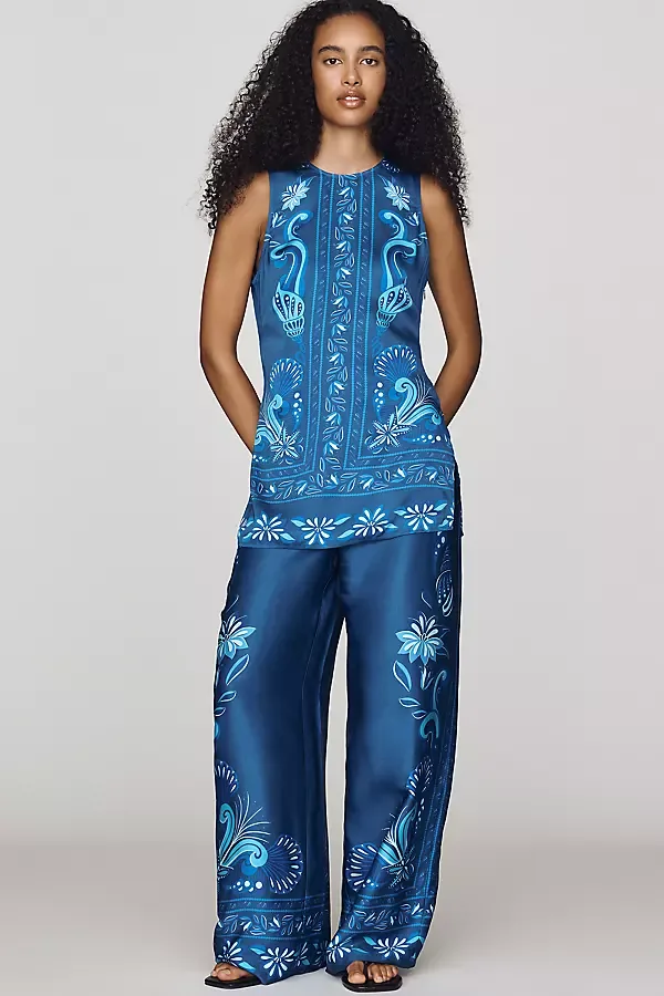 Patterned Wide-Leg Pants by Farm Rio