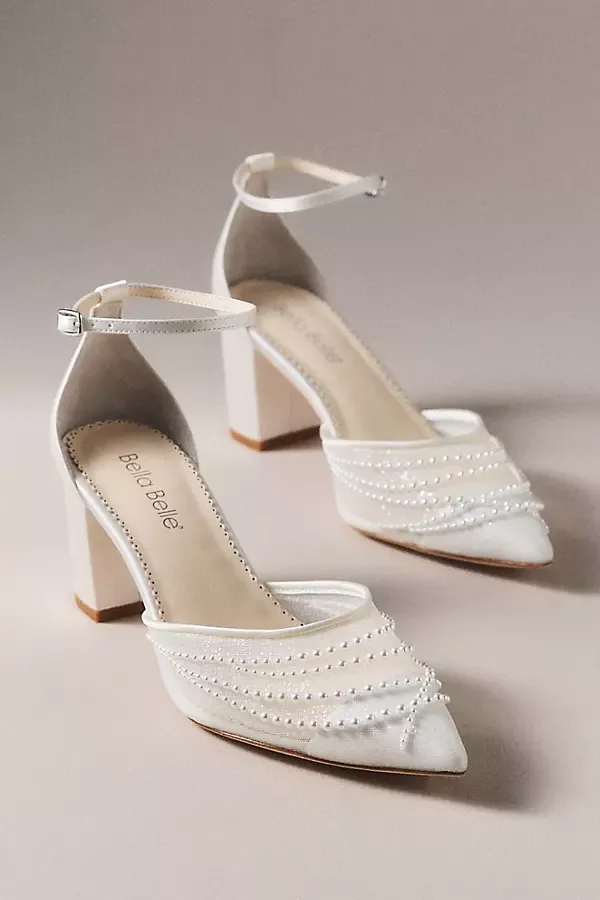Perla Pearl Block Heels by Bella Belle