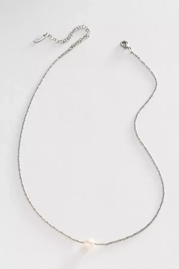 Delicate Pearl Pendant Necklace by By Anthropologie