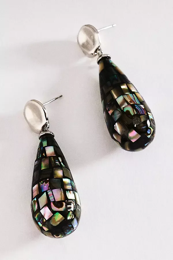 Disco Shell Teardrop Earrings