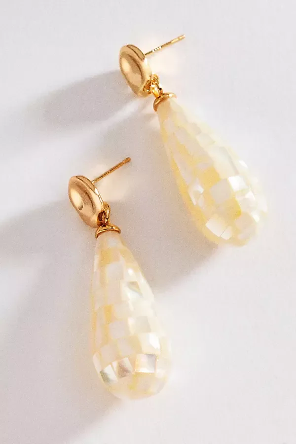 Disco Shell Teardrop Earrings