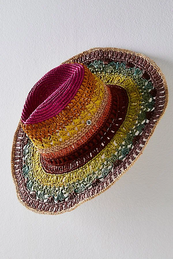 Arlet Rainbow Crochet Hat by Free People