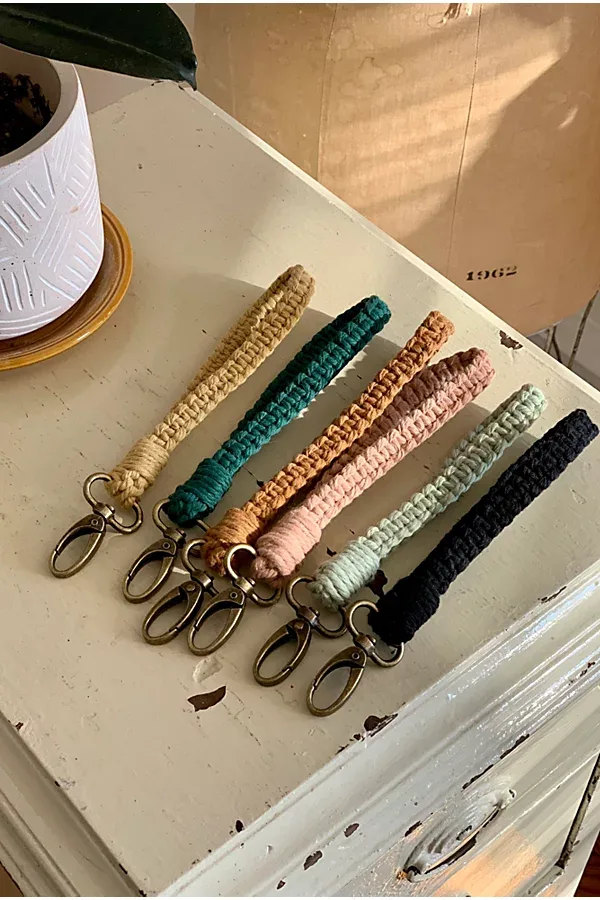 Wristlet Keychain by Macramé by Monday