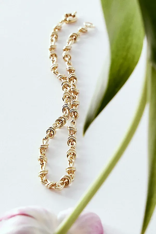 Plated Polly Knot Necklace by Daisy London