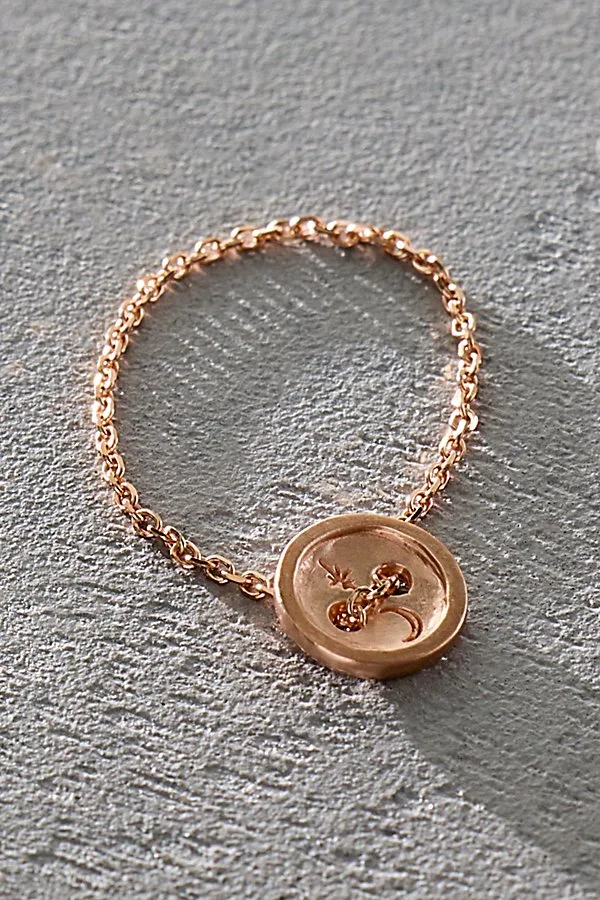 Button Chain Ring by Sirciam Jewelry