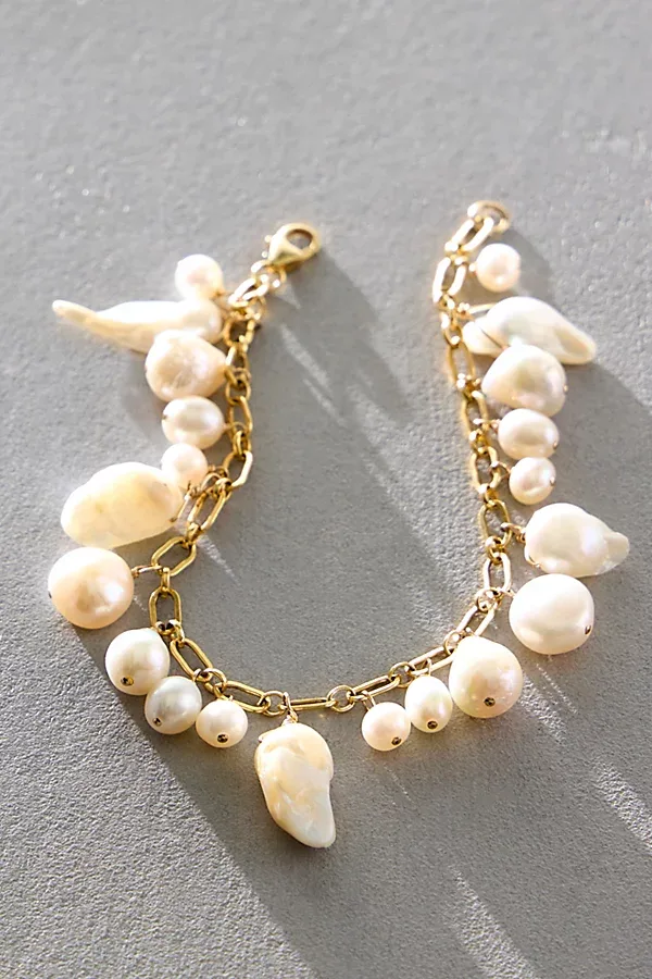 Dripping Pearl Charm Bracelet by Atma Prema