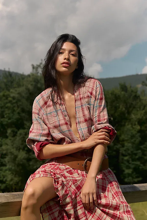We the Free Summer Daydream Plaid Tunic by Free People