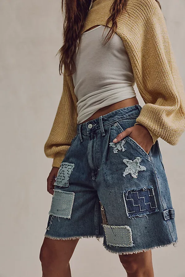 Reese Patched Workwear Shorts by Free People