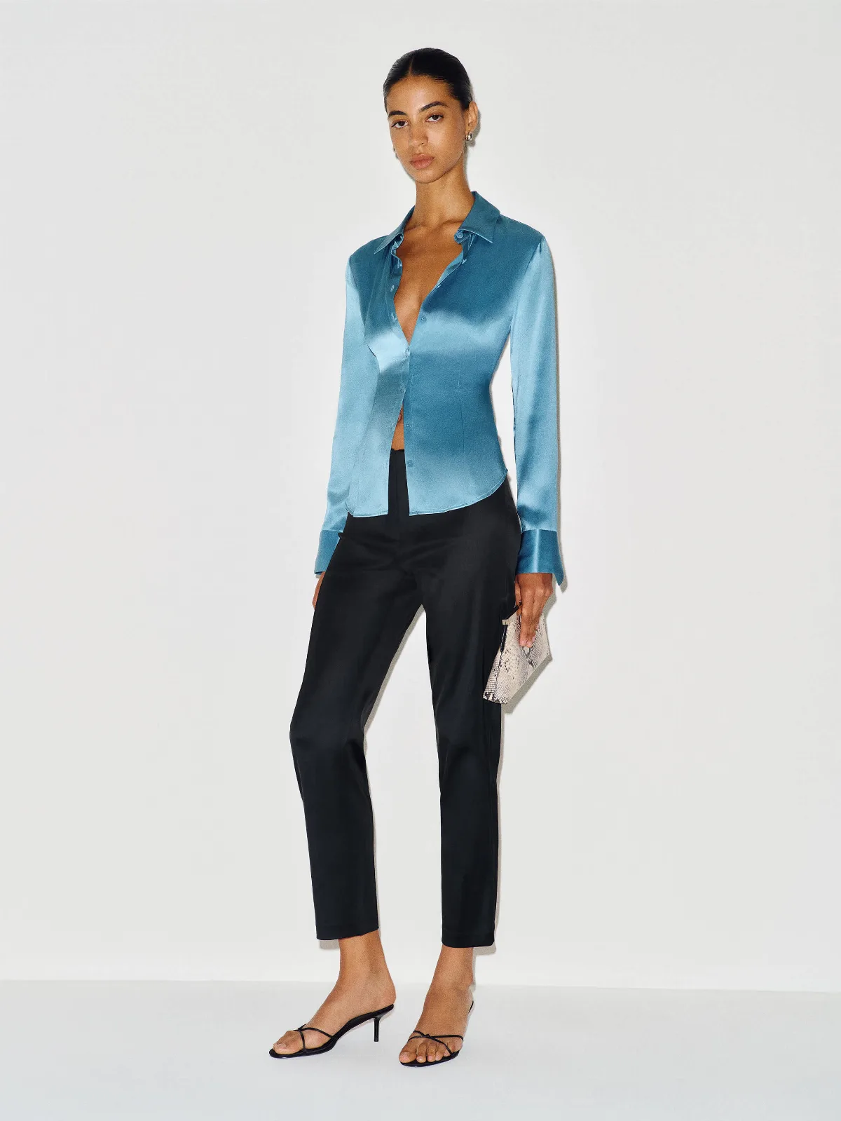 Hadley Mid Rise Satin Pant by Reformation