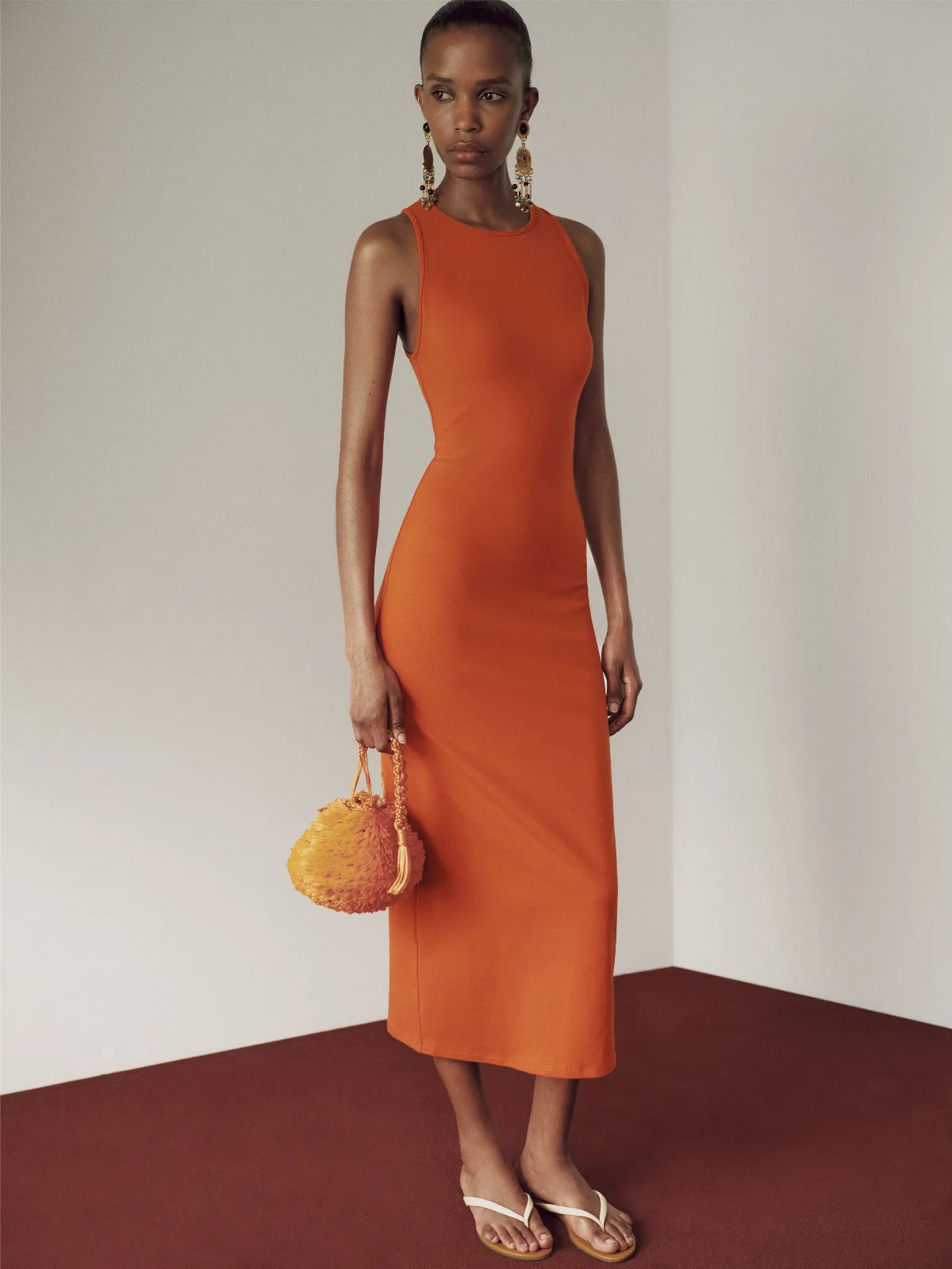 Teddi Knit Dress Blood by Reformation