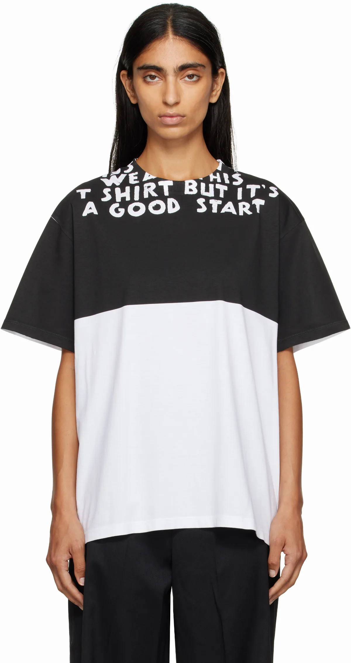 White & Black SIDA T-shirt by MM6 Maison Margiela