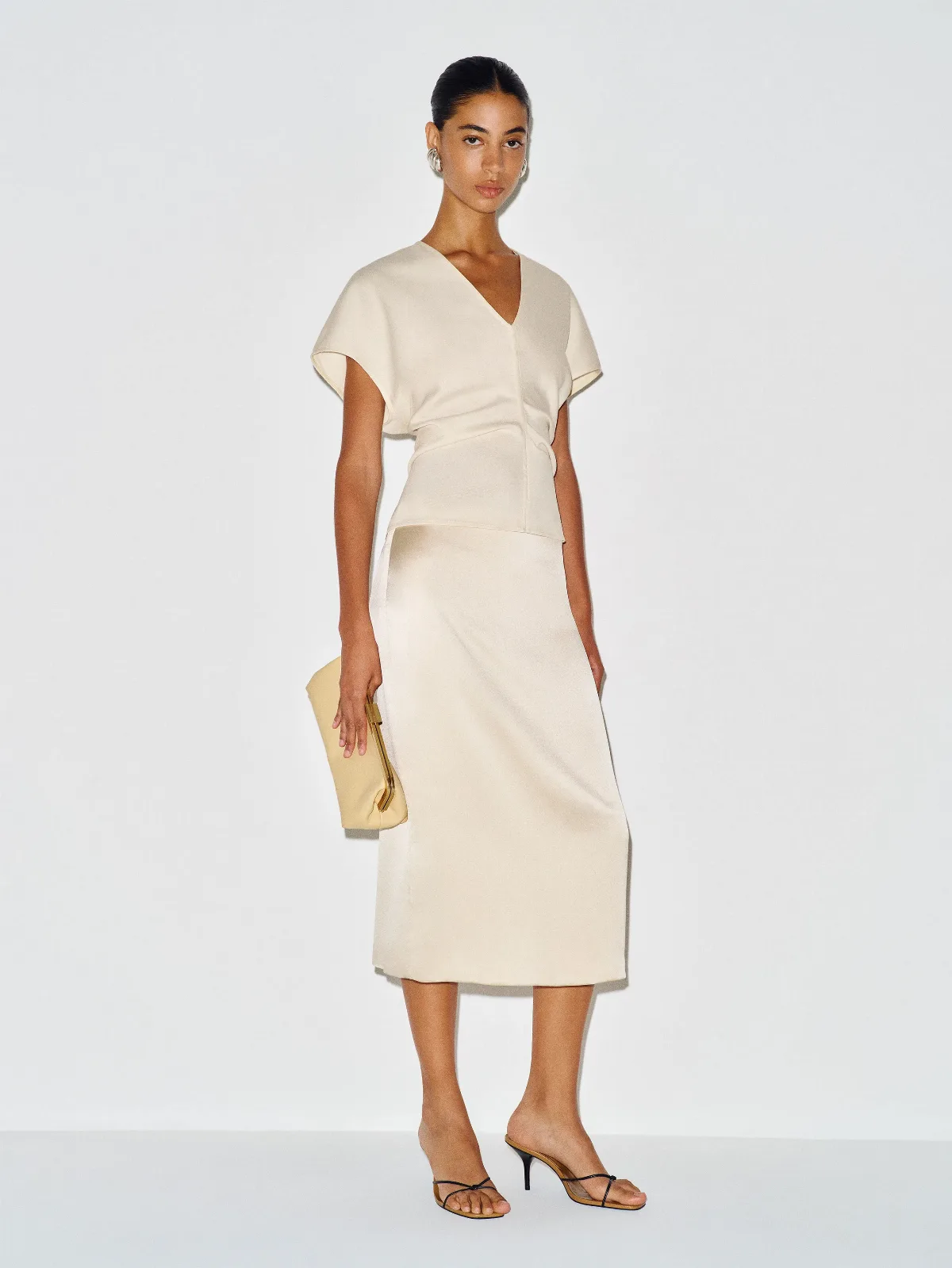 Helen Low Waist Silk Midi Skirt by Reformation