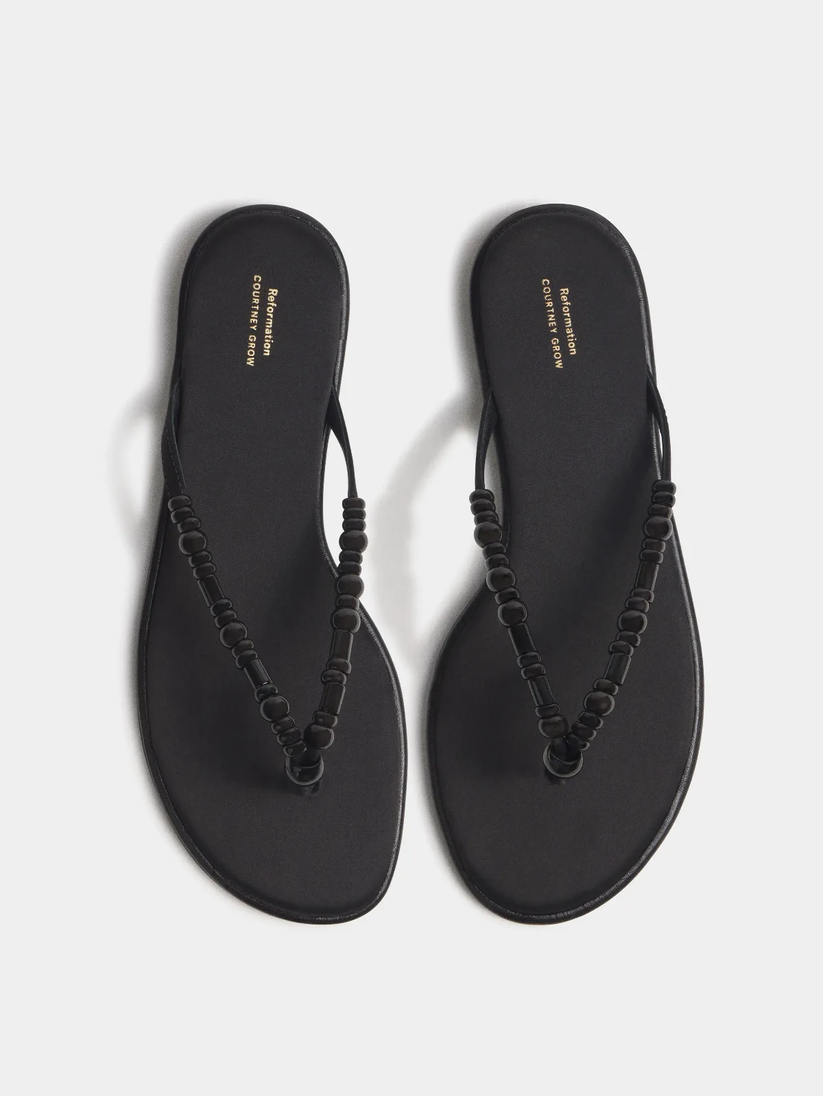 Geffen Sandal Black Satin by Reformation