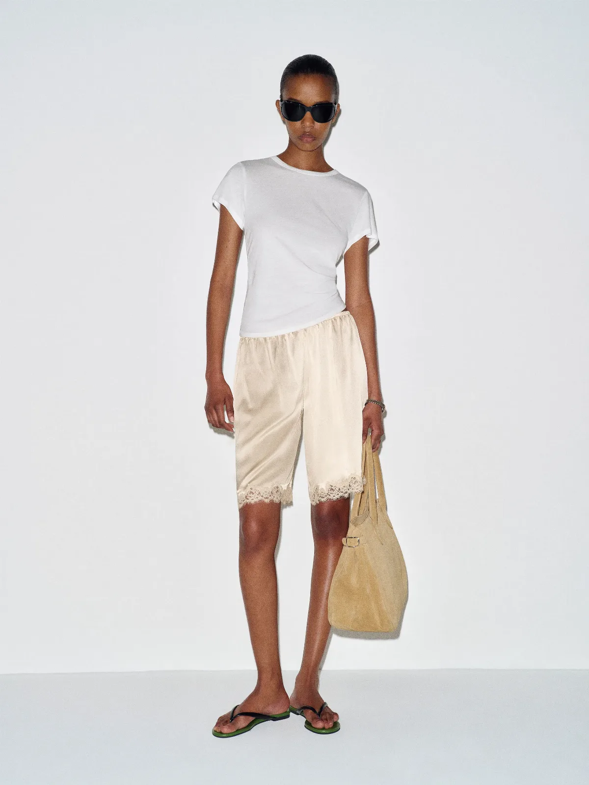 Clara Silk Bermuda Short by Reformation