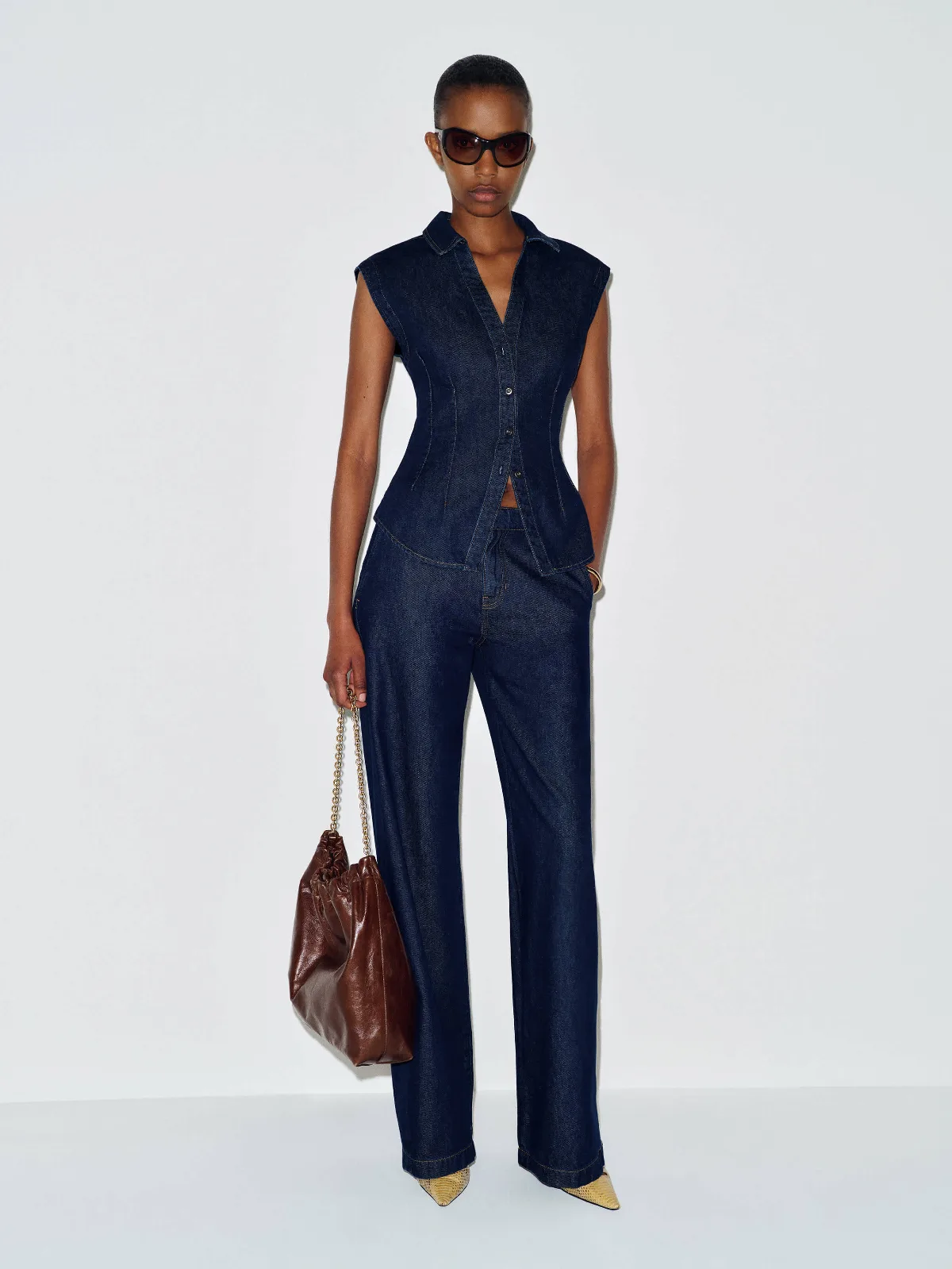 Veronica Denim Top by Reformation