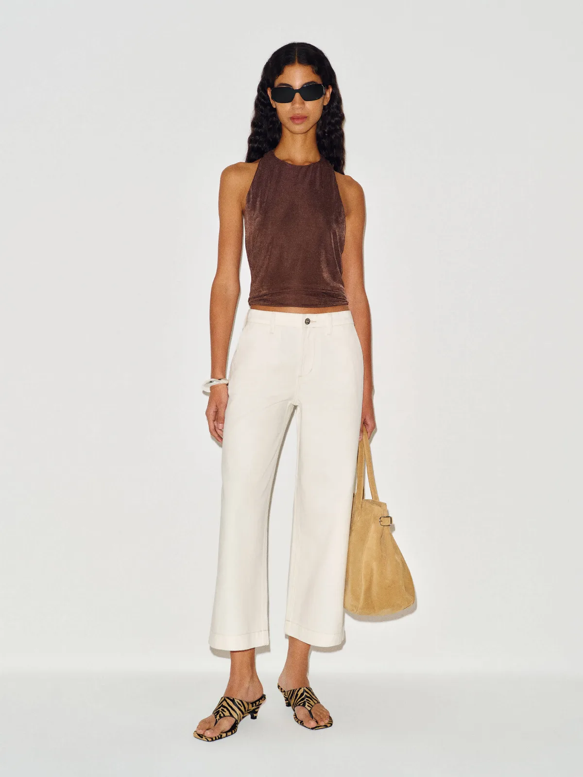 Cary Low Rise Slouchy Wide Leg Cropped Jeans by Reformation